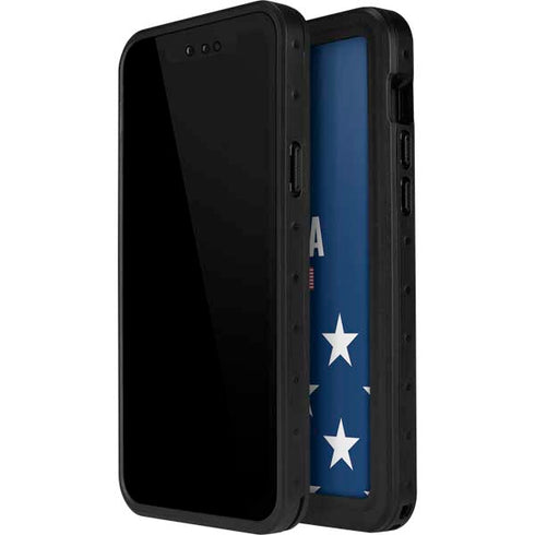 USA Flag Stars iPhone 15 Plus Waterproof Case